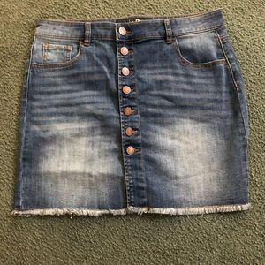 Button down jean skirt